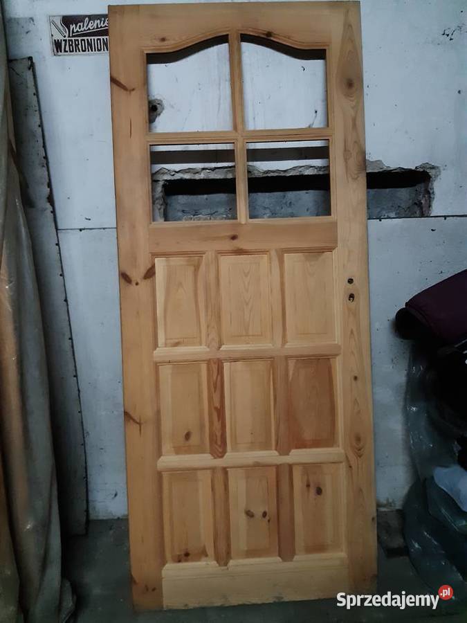 Drzwi drewniane wewnętrzne sosnowe skrzydło lubelskie Łęczna
