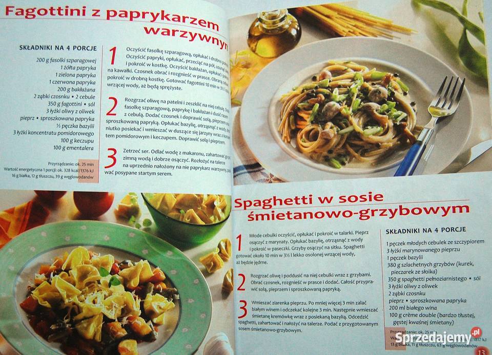 Makarony 123 i gotowe Wyd Papirus przepisy Lublin sprzedam
