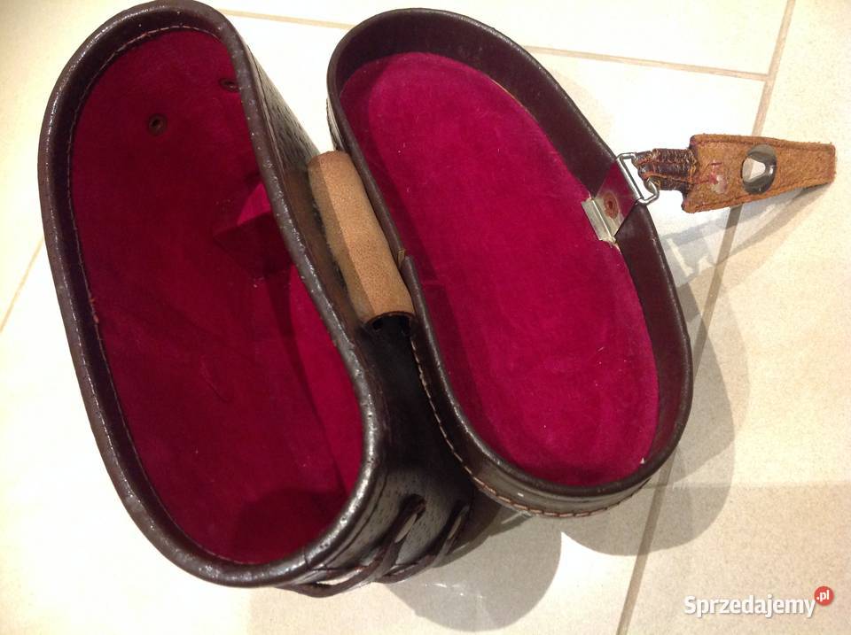 Futerał Pokrowiec Skórzany na Lornetkę STARY Nowa Sól