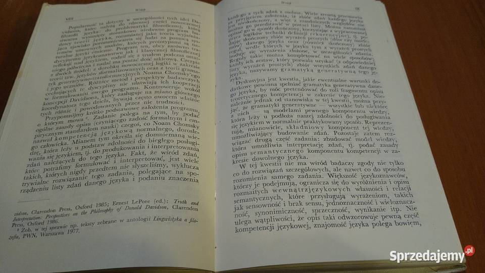 Eseje o prawdzie języku i umyśle Donald Davidson ISBN 8301102756 Gdańsk