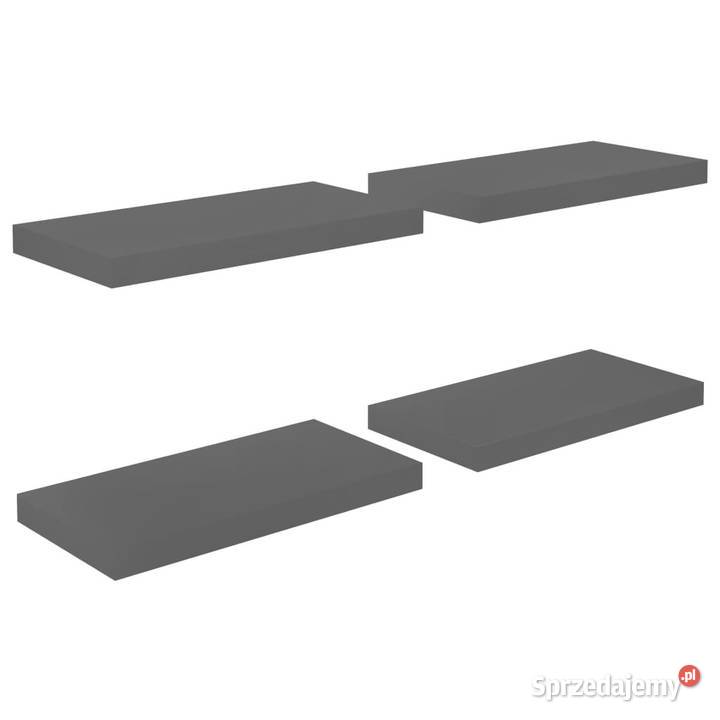 Półki ścienne 4 wysoki połysk szare 50x23x38 MDF Warszawa sprzedam