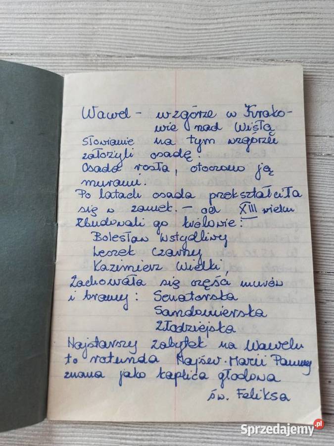 Stary zeszyt do słówek WZ WP Zakład Produkcyjny Bielsko-Biała