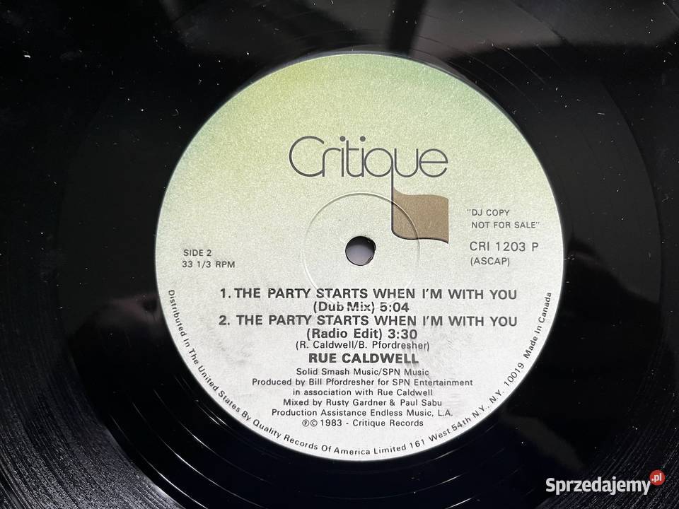 Rue Caldwell The Party Starts When Im With You 1 płyta Błażejowice
