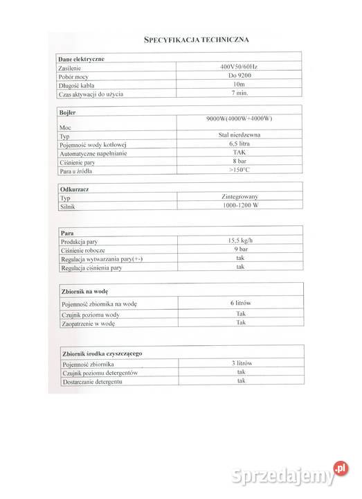 PROFESJONALNA MYJKA PAROWA Warszawa