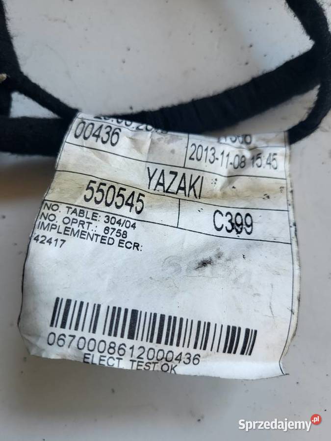 Wiązka drzwi lewy przód Maseratti Ghilbi podkarpackie Mielec