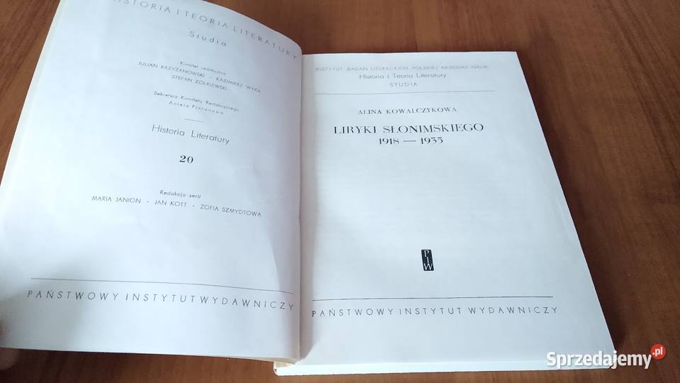 Liryki Słonimskiego 19181935 Alina Kowalczykowa Gdańsk