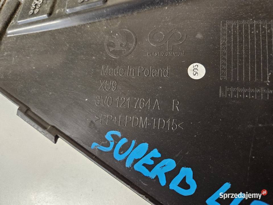 SKODA SUPERB III 3 LIFT ŚLIZG PRAWY PRZÓD Międzychód