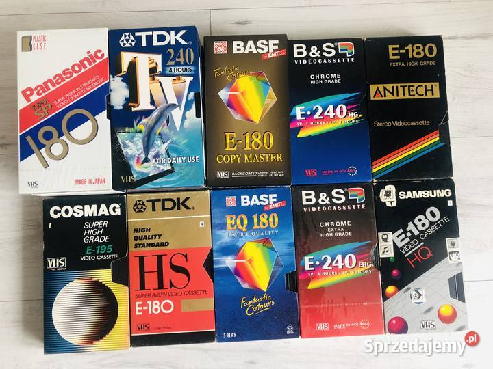 Kaseta magnetofonowa VHS ANITECH 180 min PRL Łódź