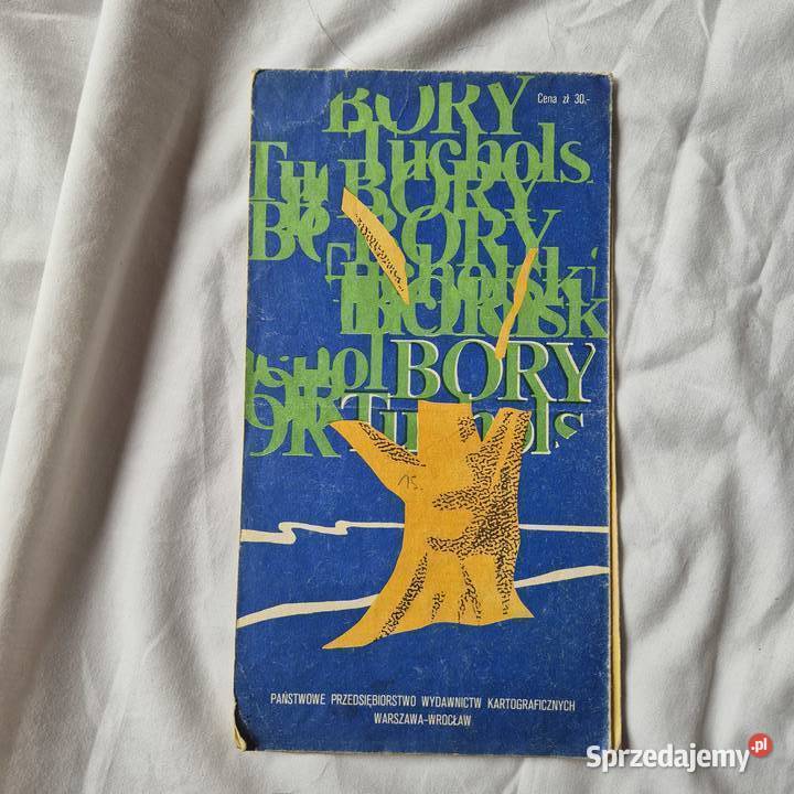 Bory Tucholskie dokładna mapa PRL Brzesko