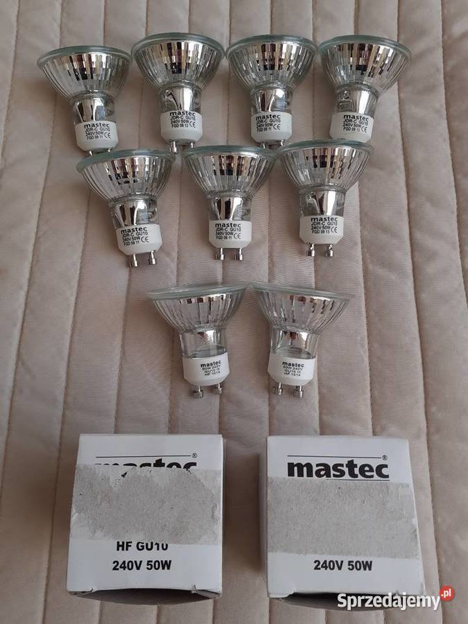 Żarówki halogenowe Mastec GU10 50W 240 V nowe wielkopolskie Gniezno sprzedam