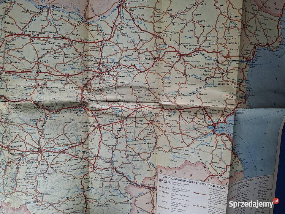 Bułgaria Samochodem Bułgarii mapa 1800 000 małopolskie Kraków