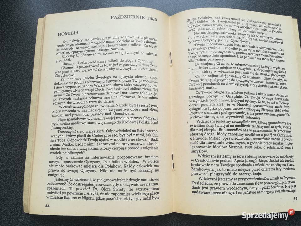 zbiór kazania księdza Jerzego Popiełuszki sprzedam