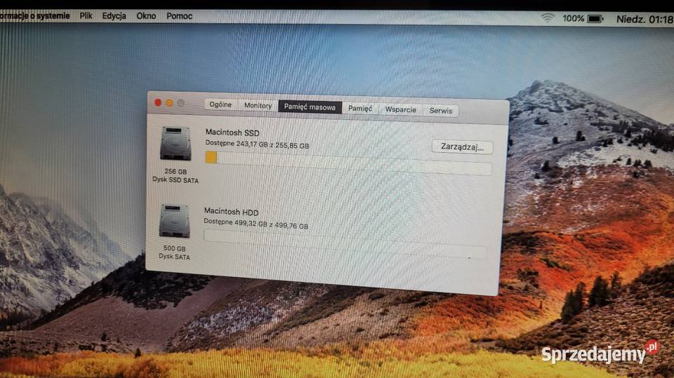 Apple Macbook Pro 256GB ssd 500GB HDD 16GB RAM 16GB mazowieckie Warszawa