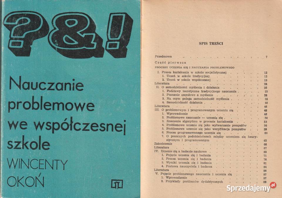 Nauczanie problemowe we współczesnej szkole Okoń pedagogika, resocjalizacja Goleniów