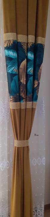 Zasłony miodowe velvet na przelotkach 2 sztuki