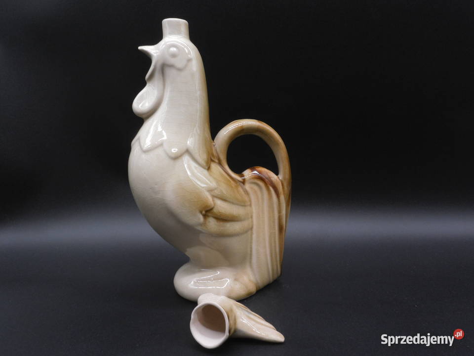 Karafka kogut stara ceramika Raszków