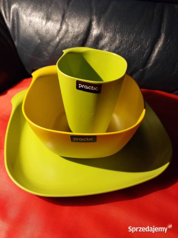 Kubek miseczka i talerz tworzywo practic Nowy Pozostałe sprzedam