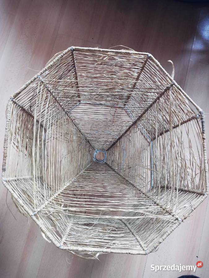 Wyjątkowy ręcznie wypleciony klosz do lampy Warszawa