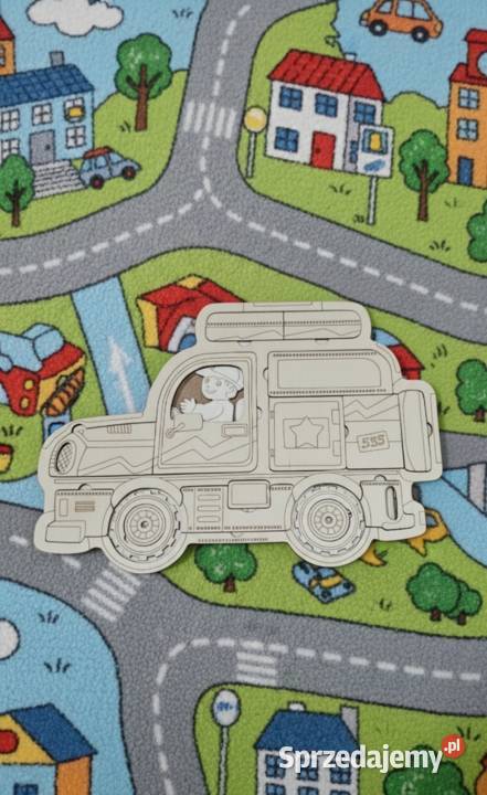 Drewniana Układanka Edukacyjna Budowa Samochodu Lublin