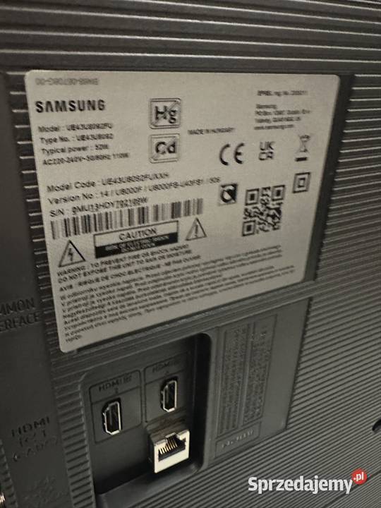 Telewizor Samsung UE43U8092 43 cale pomorskie Rotmanka