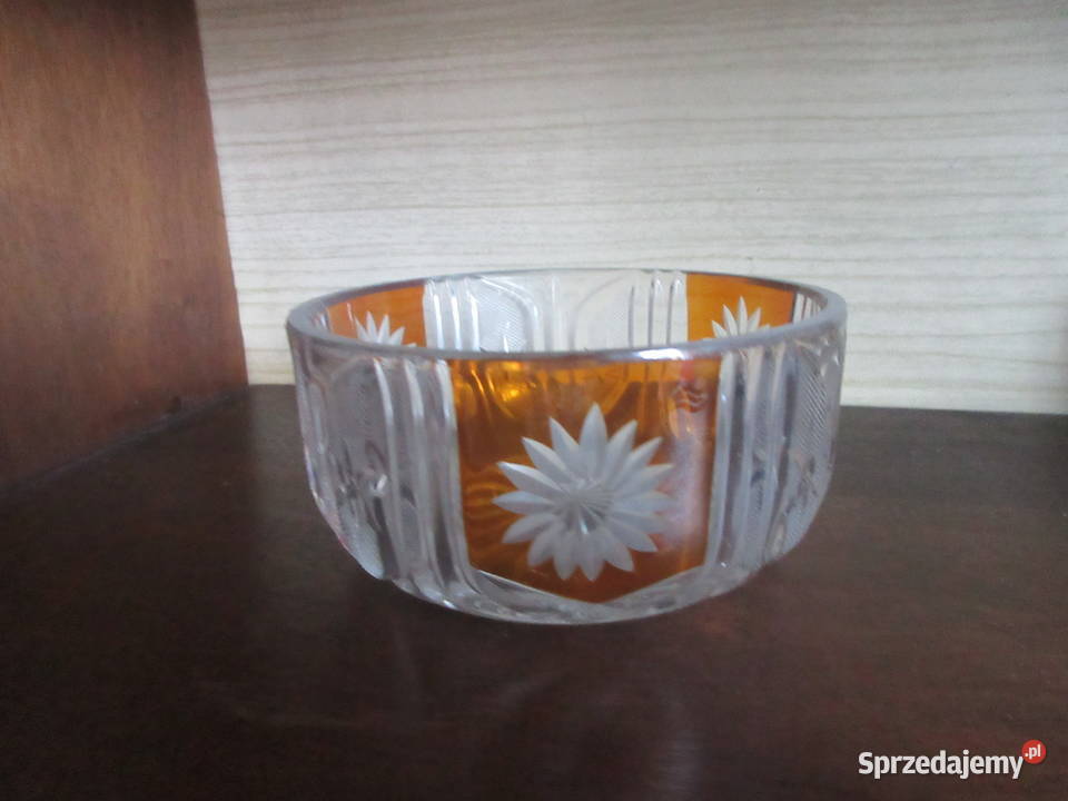 Duża cukiernica kryształowa Słupca