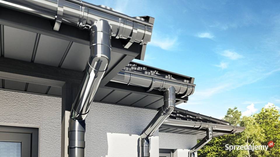 Krop lej spustowy 125mm PVC brązowy Blachotrapez Materiały budowlane Hajnówka