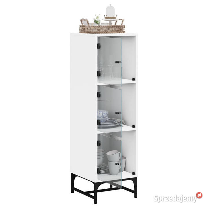 Szafka ze szklanymi drzwiami biała 35x37x120 Warszawa