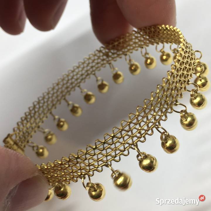 Złota BRANOSLETKA damska 750 18K siatkowa Warszawa