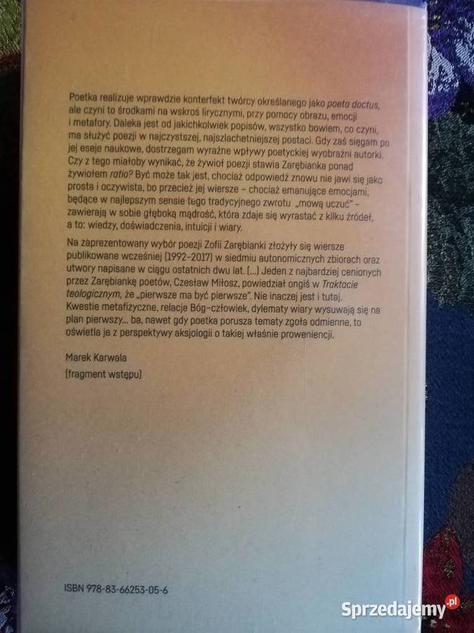 Zofia Zarębianka Wiersze trochę przebrane Kraków sprzedam