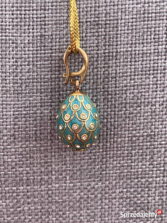 Piękny wisiorek srebro pozłacane w stylu Faberge Wisiorki Warszawa