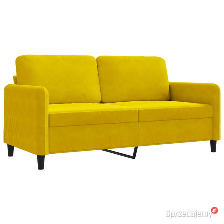 Sofa 2osobowa żółta 140 tapicerowana aksamitem mazowieckie Warszawa