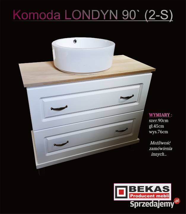 Piękna Komoda 160 Londyn Dąb Biały Każdy KOLOR 160cm Komody Skierniewice