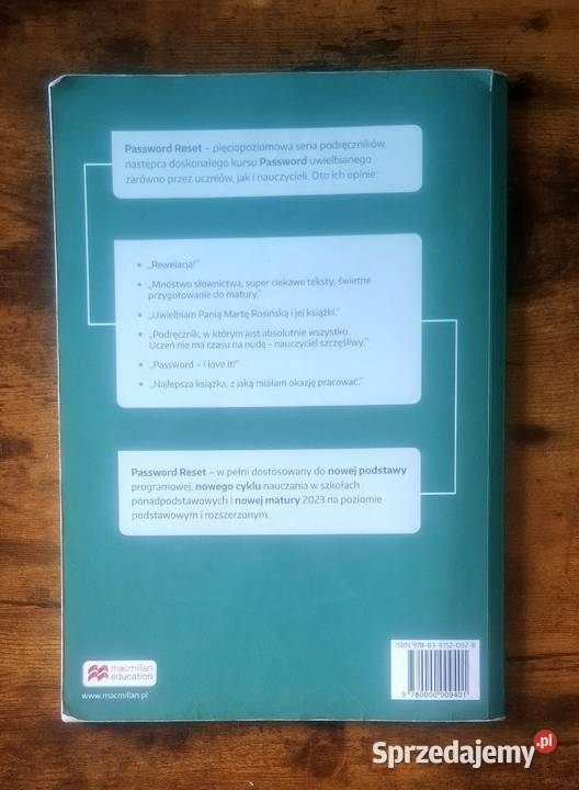 Podręcznik Password Reset B1 Students Book ISBN 9780000009401 wielkopolskie Drawsko sprzedam