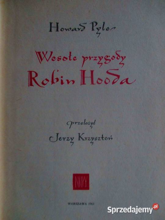 Wesołe przygody Robin Hooda przygoda Książki dla dzieci Łódź