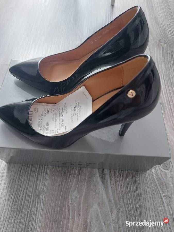 Buty szpilki lakierki czarne Katowice