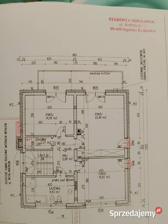 Działka budowlana z fundamentami