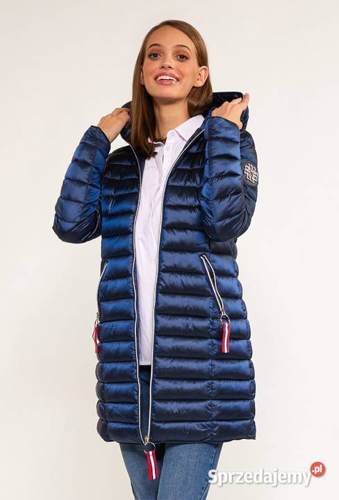 EKSKLUZYWNY płaszcz pikowany damski biały ozdoby