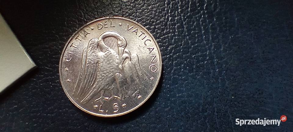 Stare monety 5 lir 1972 Watykan Lesko