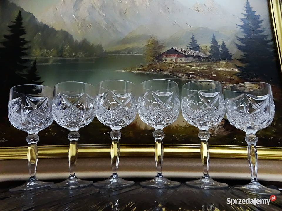 Kieliszki kryształowe zestaw 6 sztuk ręcznie