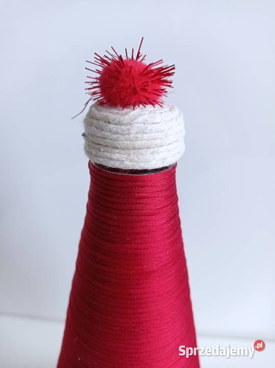 Butelka ręcznie zdobiona Boże Narodzenie Santa