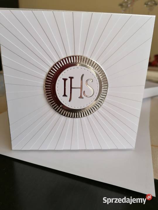 Kartka w pudełku z okazji komunii świętej Strzebiń