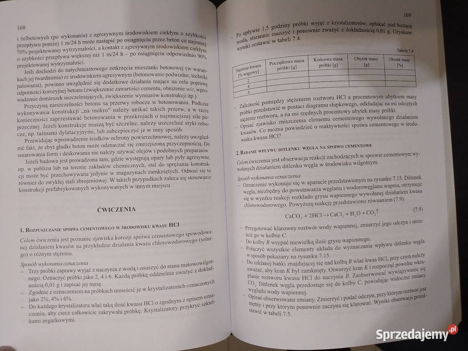 Chemia inżyniera budownictwa Fiertak Dębska Kraków sprzedam