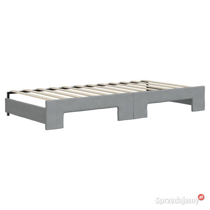 Sofa rozsuwana jasnoszara tkanina 90x200 Warszawa sprzedam