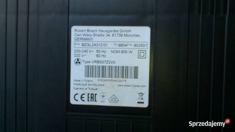 Odkurzacz Bosch Compexxx Parquet 600 W Łódź