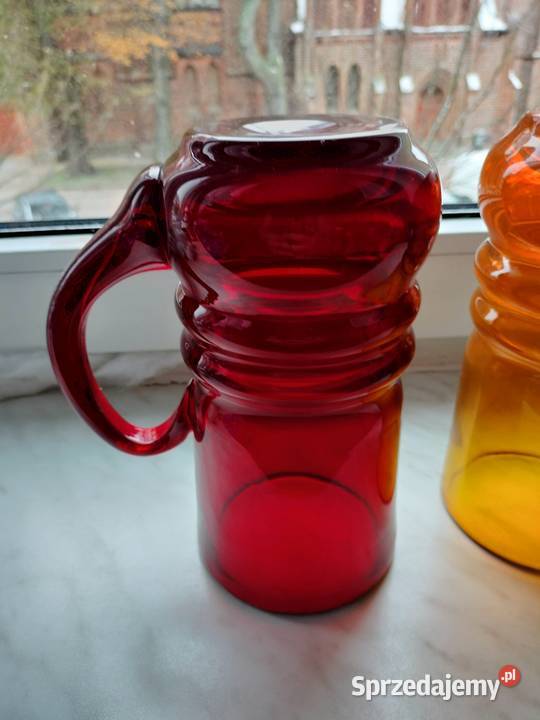 Dwa kufle szklane z prl Antyki, Sztuka, Kolekcje zachodniopomorskie Choszczno