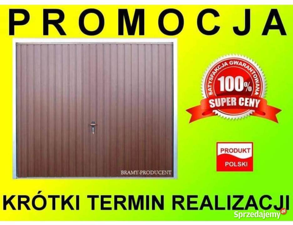 Brama garażowa uchylna dwuskrzydłowa CAŁA POLSKA wielkopolskie sprzedam