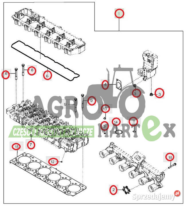 DZ111362 ZESTAW NAPRAWCZY GŁOWICY JD dolnośląskie Wichrów