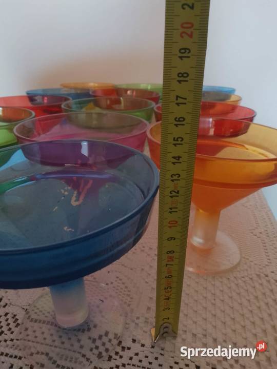 zestaw kolorowych misek pucharków 14 sztuk dolnośląskie