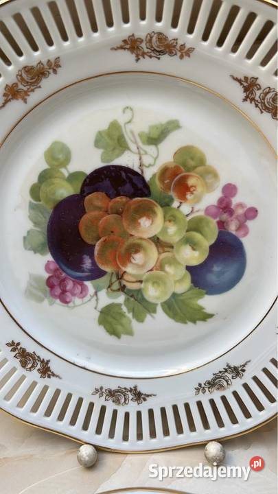Talerz z owocami Z ażurem Porcelana i szkło pomorskie Gdańsk sprzedam