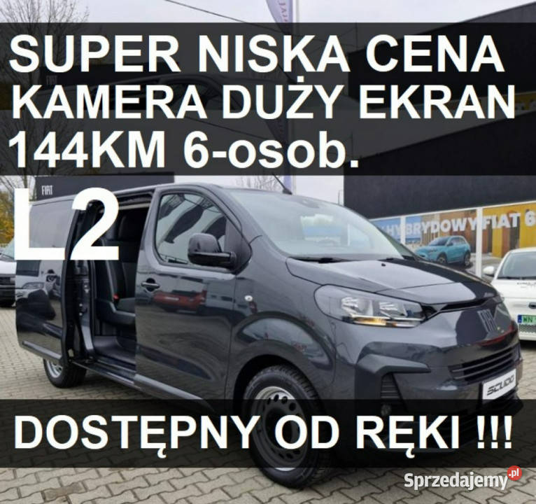 Fiat Scudo Nowe Scudo L2 144 Super Niska 6os ASR (kontrola trakcji) Fiat Szczecinek